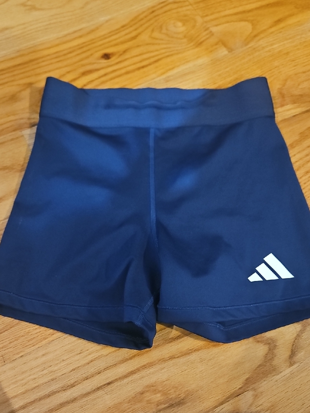 adidas Navy Blue Athletic Shorts with White Logo